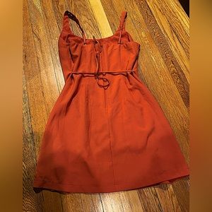 Abercrombie and Fitch Orange straps dress with tie
